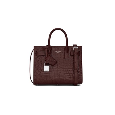 YSL SAC DE JOUR IN CROCODILE-EMBOSSED LEATHER-NANO 392035DND1N6475 (22*18*10.5cm)
